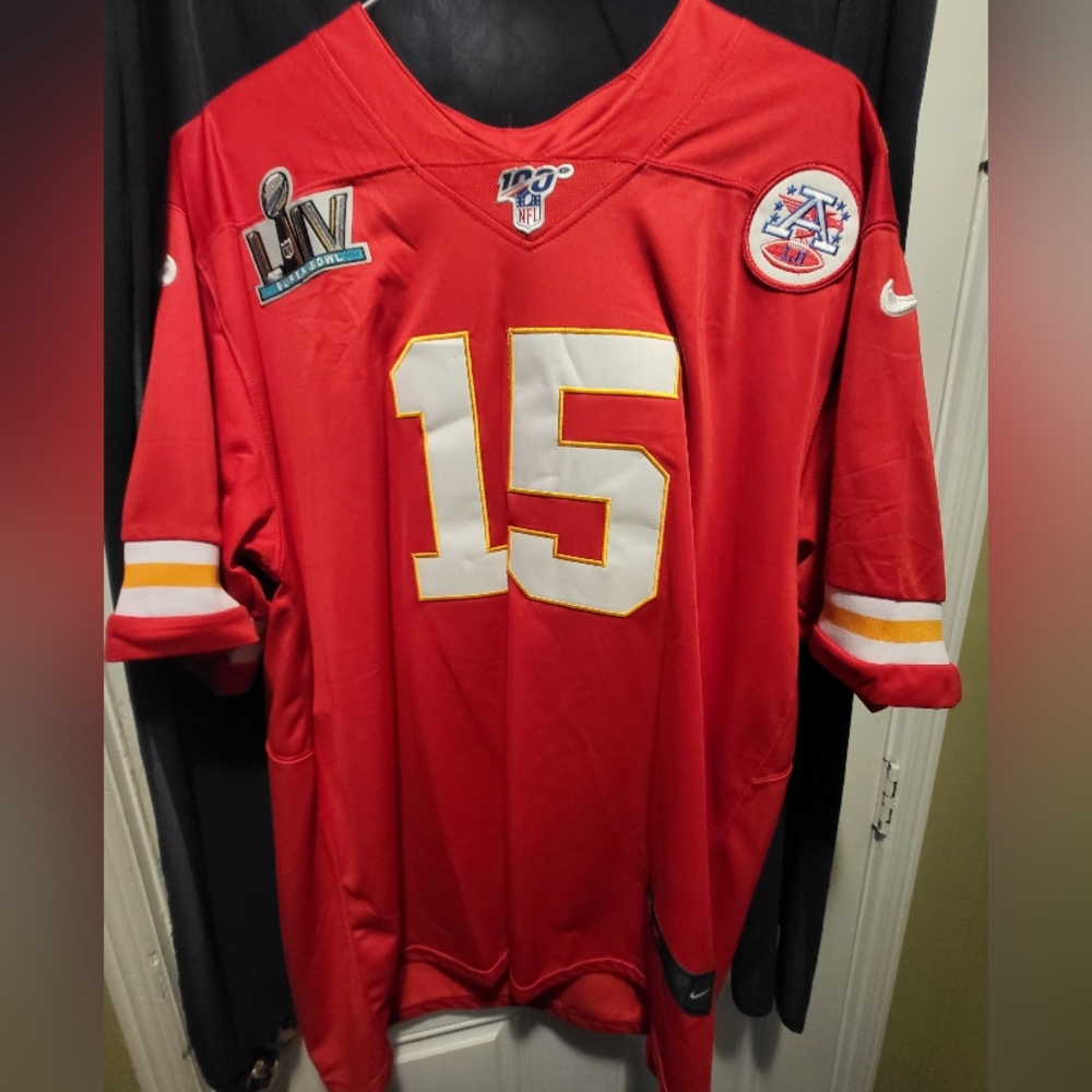 Patrick Mahomes 15 Kansas City Chiefs Super Bowl 54 Jersey